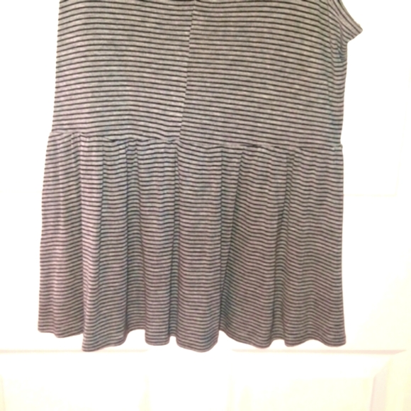 (S/M) Kismet Black/Grey Striped Peplum Top ptp 15"×L25" - Picture 12 of 12